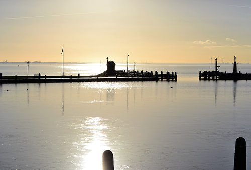 Haven Volendam, zonsopgang