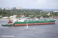 Vrachtschip op de Caribbean von Koos Koosman Miniaturansicht