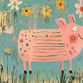 Fröhliches Schwein von Zen und Mehr