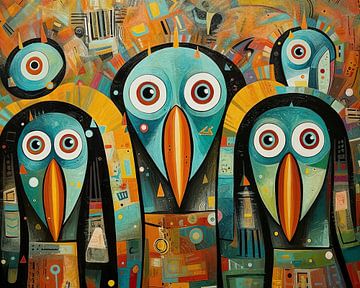 Schilderij Kleurrijke Vogels van ARTEO Schilderijen