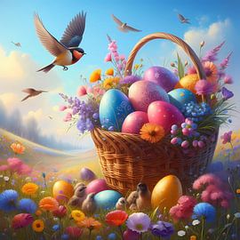 Ostereier mit Vögeln von Tatjana Korneeva