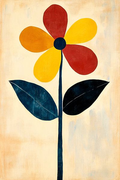 Bunte minimalistische Blume Illustration von Imperial Art House