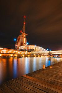 Bremerhaven bei Nacht