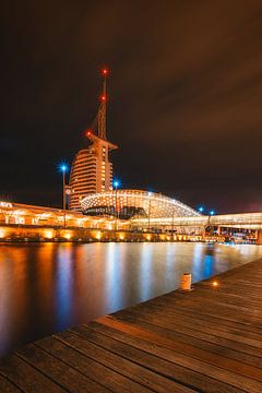 Bremerhaven bij nacht van Sven Frech