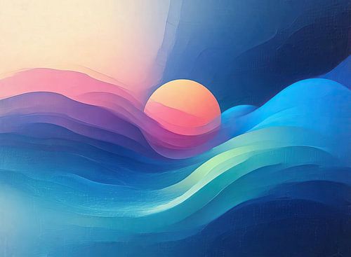 Abstrait coloré | Abstrait soleil levant