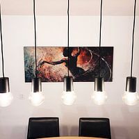 Kundenfoto: Abstrakte Tänzerin | Überblendung in Bewegung von Blickfänger Gemälde, als ArtFrame