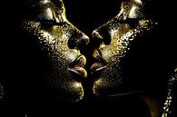 Black-and-gold face silhouettes art by Imperial Art House thumbnail