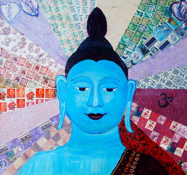 Boeddha in collage von Cora Unk