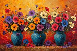 Colourful Still Life | Blooming Contrast by Art Whims