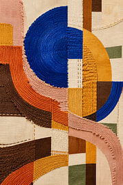 Modern geometric art with a textile texture by Valleifoto | Rick van de Kraats