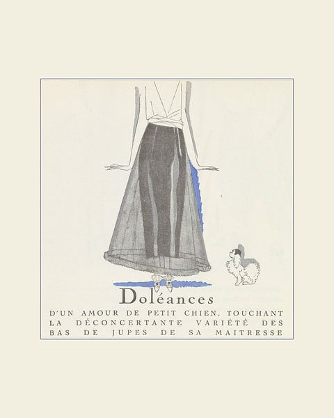 Doléances - Art Deco Mode Prent met hondje van NOONY
