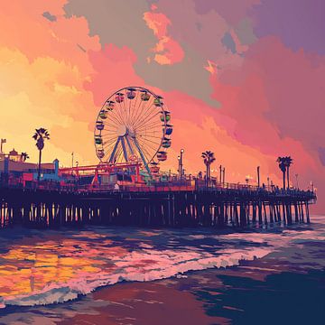 Santa monica pier van TheXclusive Art