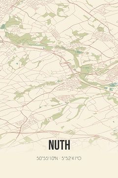 Vintage map of Nuth (Limburg) by Rezona