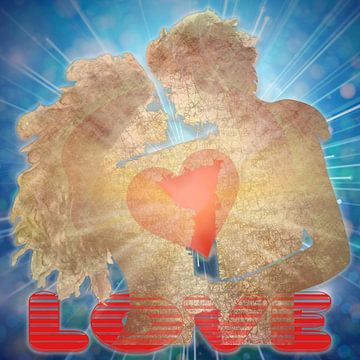 Liefdesstralen van twee harten -