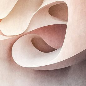 Taupe Waves | Soft Taupe Waves Art by Modern Collection