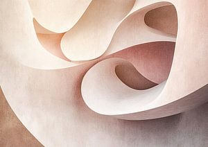 Taupe Waves | Soft Taupe Waves Kunst