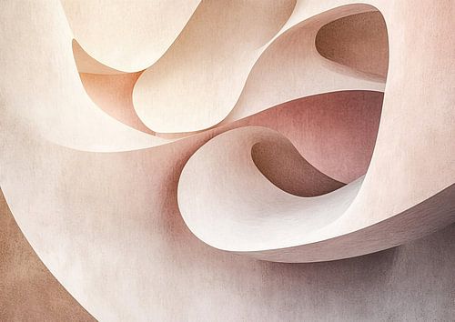 Taupe Waves | Soft Taupe Waves Art