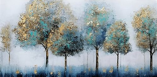 Trees on field
