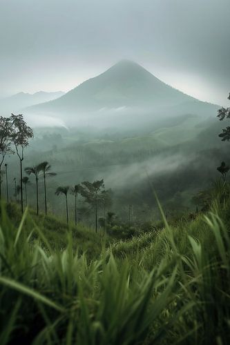 Fog light in the green