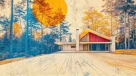 Moderne Architektur der Jahrhundertmitte von Franka Poulain