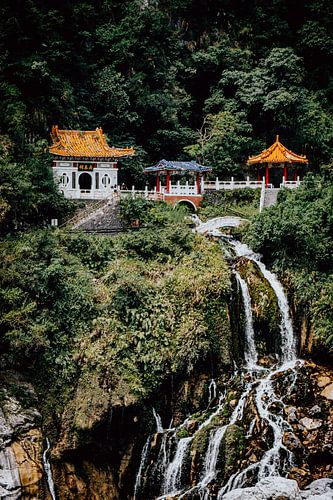 Tempel in het Taroko Gorge National Park in Taiwan