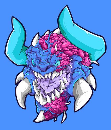 décoration murale avec personnage de dessin animé monstrueux