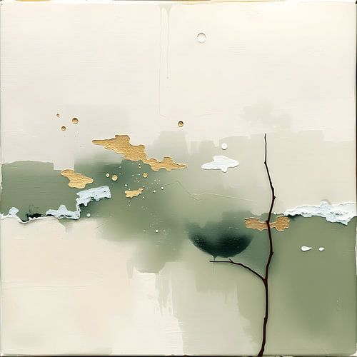 Het landschap Wabi sabi Japandi.