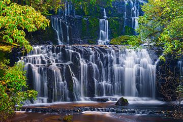 Purakaunui-watervallen van Henk Meijer Photography