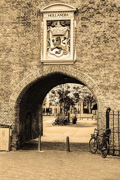 Inner city of The Hague Netherlands Sepia by Hendrik-Jan Kornelis