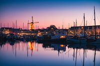 Blauwe uur haven Hellevoetsluis