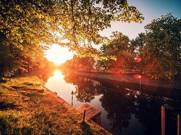 Berlin – Landwehr Canal Sunset van Alexander Voss