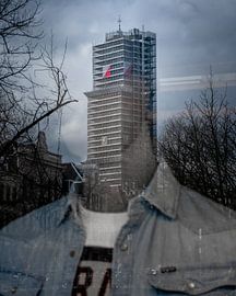 La cathédrale d'Utrecht dans une réflexion sur zeilstrafotografie.nl