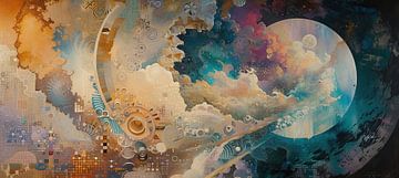 Kosmisch Abstract | Cosmic Harmony Voyage van Kunst Kriebels