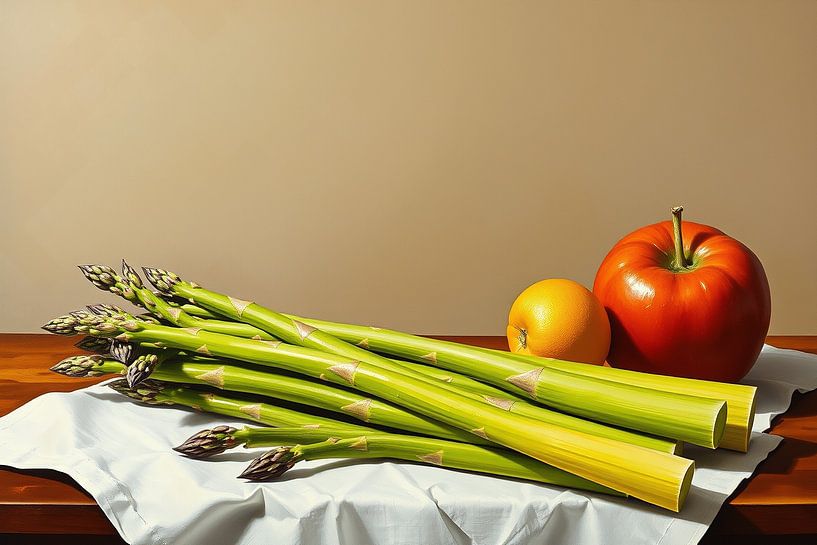 Still life with asparagus by Wandbilder-Shop
