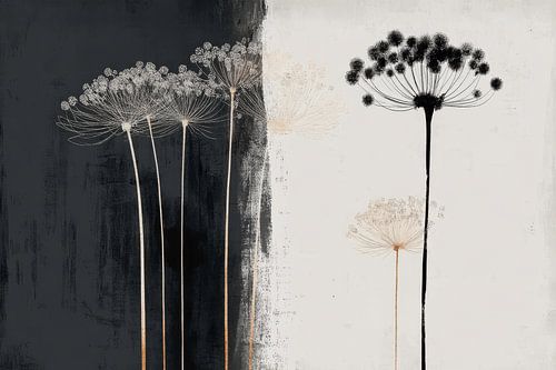 Botanisch abstract in Japandi stijl