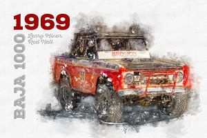 BAJA 1000, Larry Minor, Rod Hall, Ford Bronco, 1969