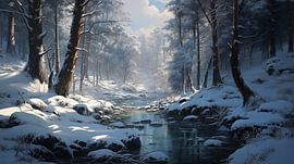 Peinture de paysage d'hiver sur Dakota Wall Art