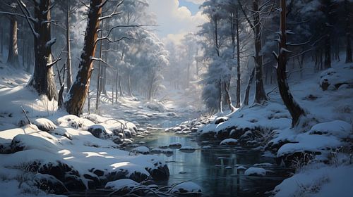 Winterlandschap Schilderij