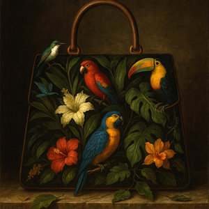 Stillleben Tropische Handtasche