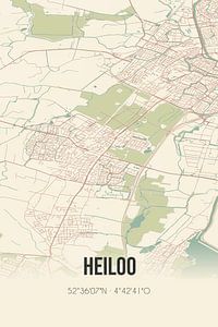 Vintage landkaart van Heiloo (Noord-Holland) van Rezona