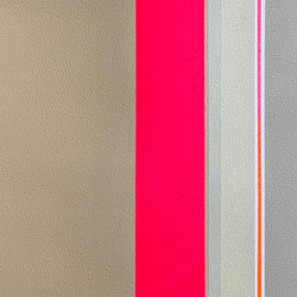 Bold Stripe – Neon Stripe Poster in Pink/Red, Square