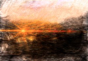 Skandinavien Abstrakt Sonnenaufgang II von Mad Dog Art