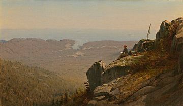 De kunstenaar schetsen bij Mount Desert, Maine, Sanford Robinson Gifford