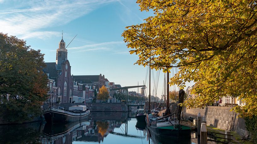 Delfshaven pittoresque à l'automne par Henno Drop