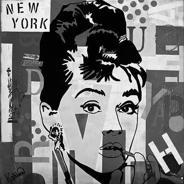 Audrey Hepburn NYC von Kathleen Artist Fine Art