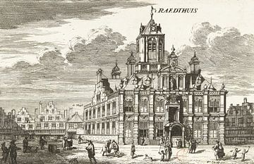 Coenraet Decker, Ansicht des Rathauses von Delft, 1678 - 1703