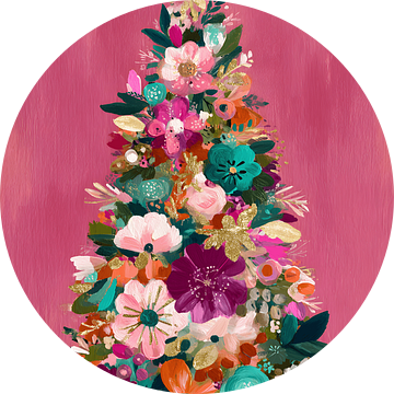 Kerstboom met Bloemen