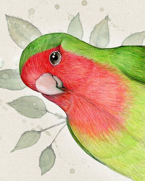 Neugieriger Rosenköpfchen von Bianca Wisseloo