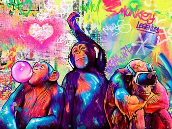 Pop art canvas print | Modern living room canvas print | Urban graffiti art | Berlin art | Digital, hand-drawn, limited edition street art canvas