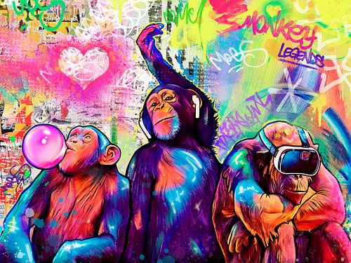 Pop art canvas print | Modern living room canvas print | Urban graffiti art | Berlin art | Digital, hand-drawn, limited edition street art canvas
